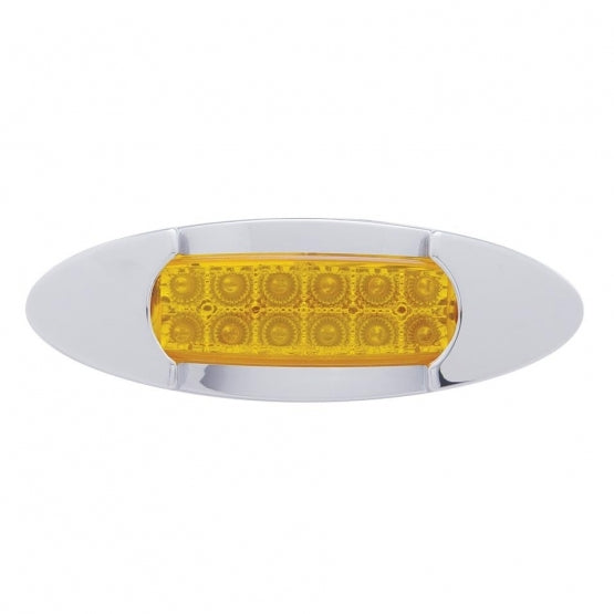 12 LED Maverick Light (Clearance/Marker) With Reflector - Amber LED/Amber Lens
