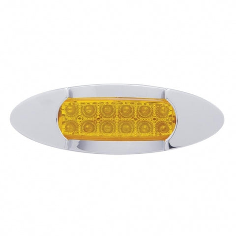 12 LED Maverick Light (Clearance/Marker) With Reflector - Amber LED/Amber Lens