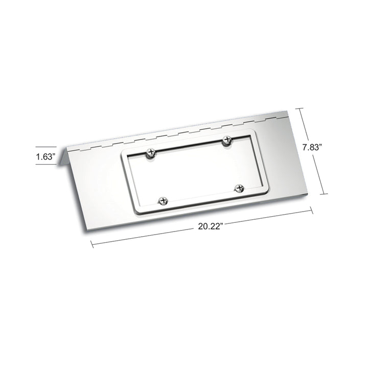 Stainless Single License Plate/Swing Plate For Peterbilt 388 (2008-2015) &amp; 389 (2008-2023)