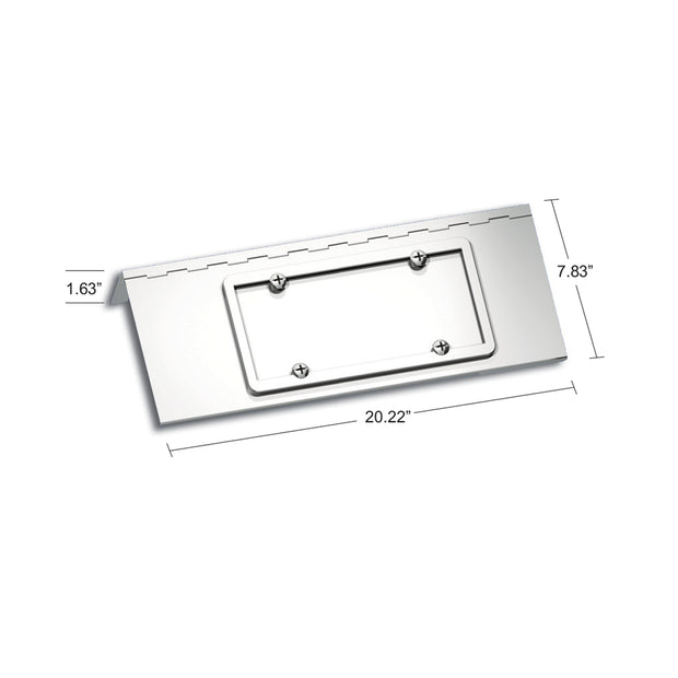 Stainless Single License Plate/Swing Plate For Peterbilt 388 (2008-2015) & 389 (2008-2023)