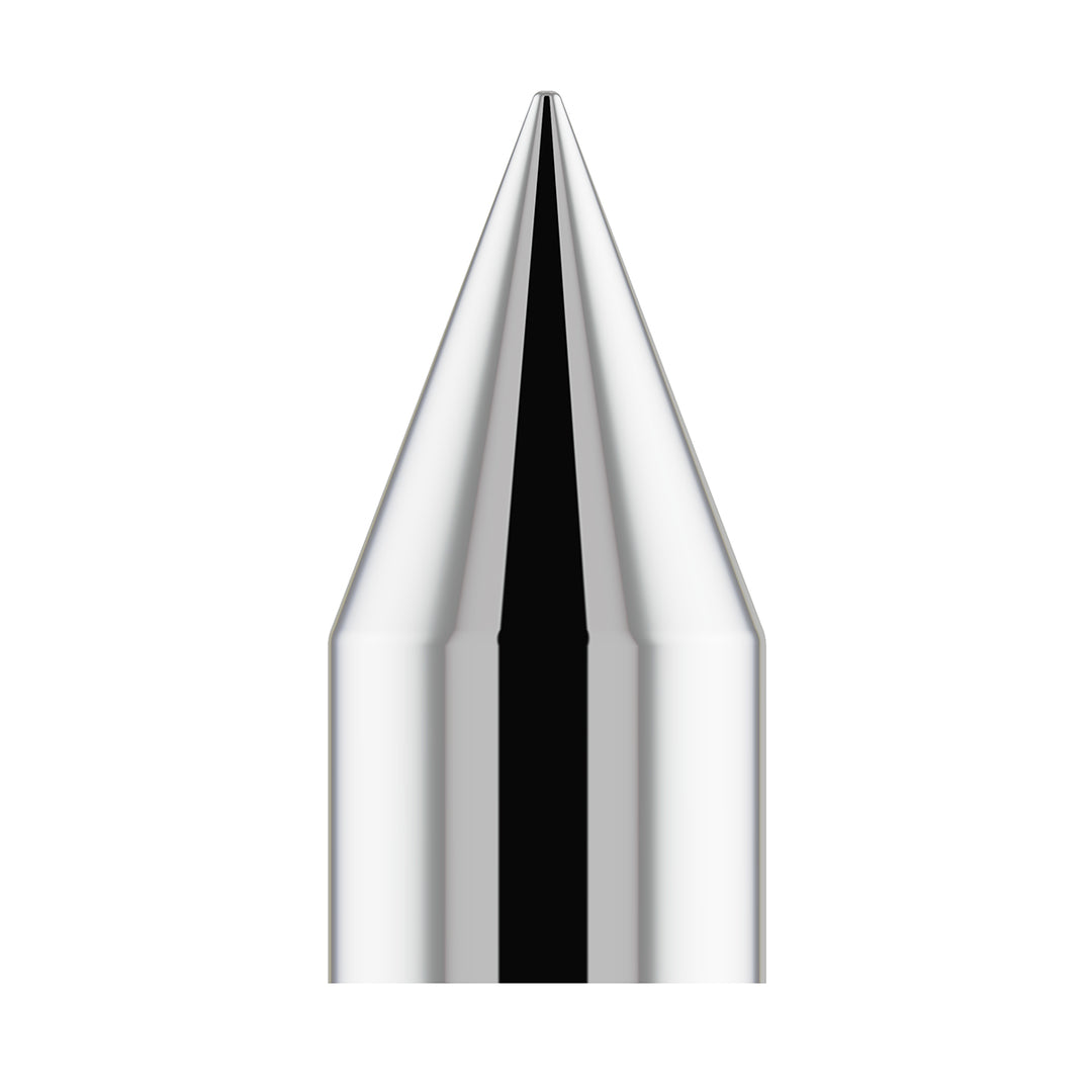 9/16" x 1-1/2" Chrome Plastic Spike Nut Covers - Push-On (10-Pack)