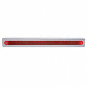 12-3/4" Stainless Light Bracket With 19 LED 12" Light Bar - Red LED/Red Lens