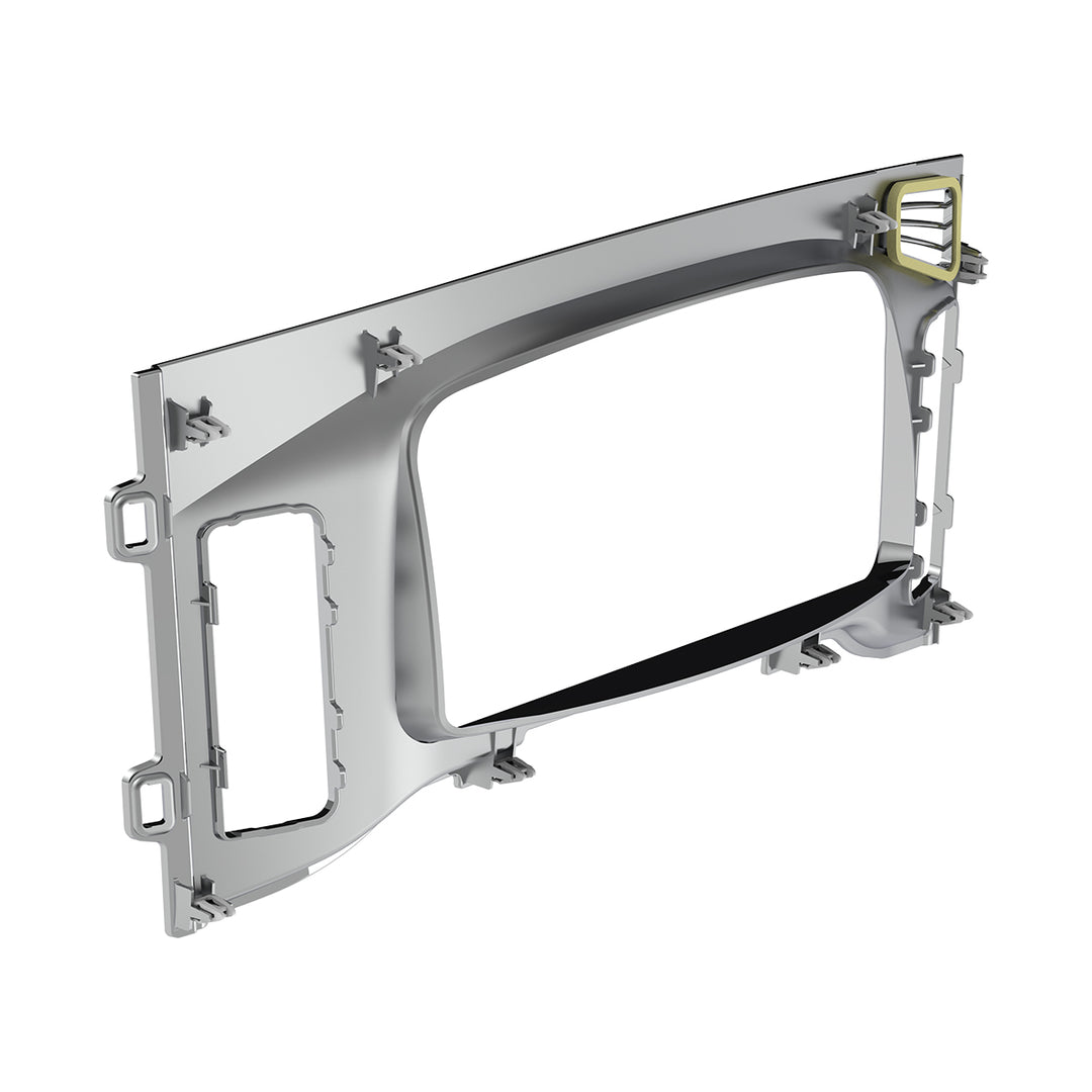 Chrome Plastic Center Dash Instrument Bezel For 2018-2023 Freightliner Cascadia