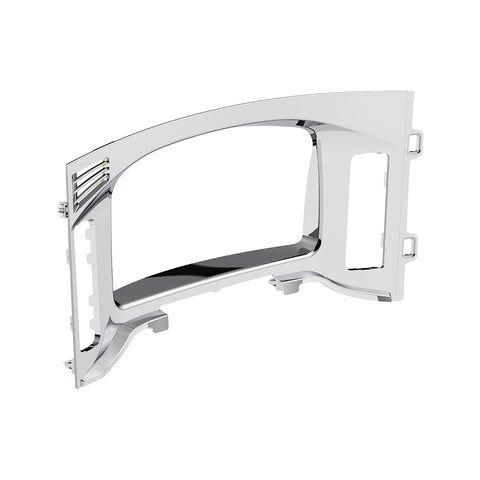 Chrome Plastic Center Dash Instrument Bezel For 2018-2023 Freightliner Cascadia