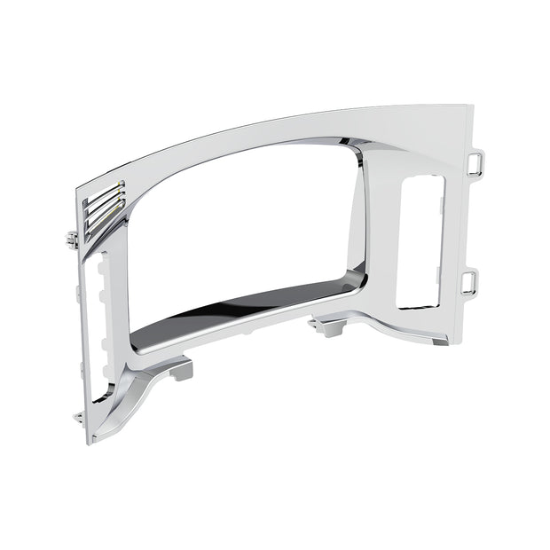 Chrome Plastic Center Dash Instrument Bezel For 2018-2023 Freightliner Cascadia