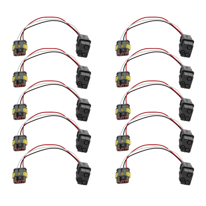 3-Way Molded Female Bullet Plug To 3-Way TE AMP Style 1.5mm Plug adapter (10 Pcs)