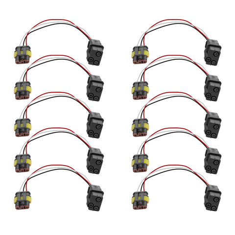 3-Way Molded Female Bullet Plug To 3-Way TE AMP Style 1.5mm Plug adapter (10 Pcs)