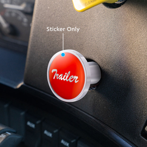 "Trailer" Glossy Air Valve Knob Candy Color Sticker - Cadmium Orange