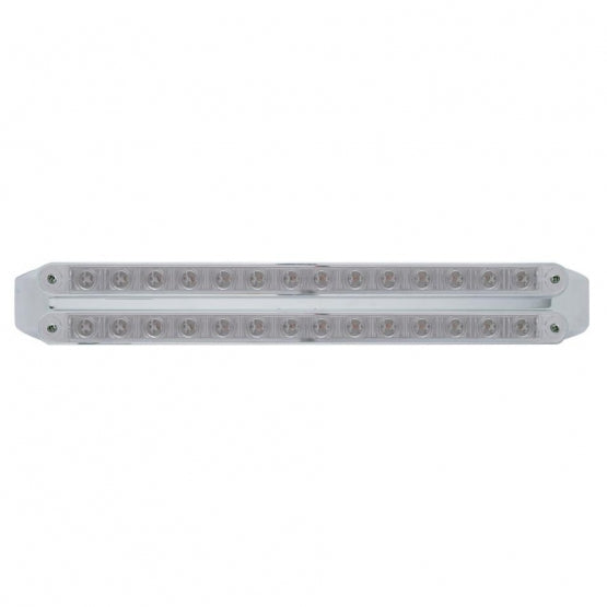 Dual 14 LED 12" Turn Signal Light Bars - Amber LED/Clear Lens