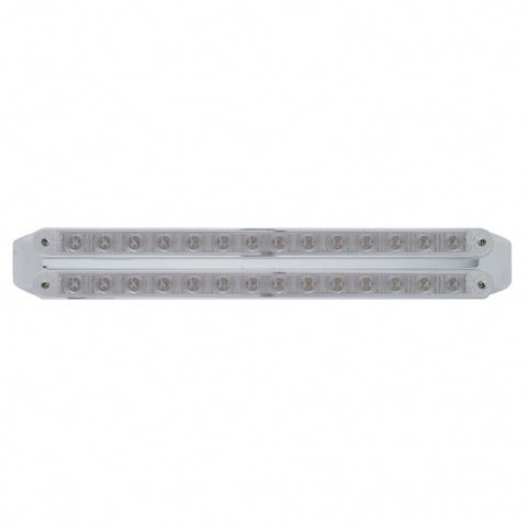 Dual 14 LED 12" Turn Signal Light Bars - Amber LED/Clear Lens