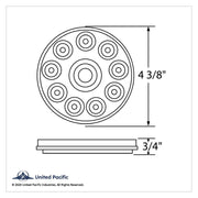 10 LED 4" Round Light (Stop, Turn & Tail) - Red LED/Clear Lens