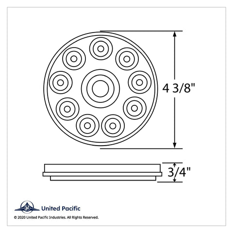 10 LED 4" Round Light (Stop, Turn & Tail) - Red LED/Clear Lens