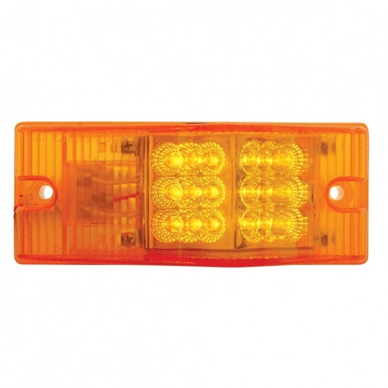 18 LED Reflector Light (Park, Turn &amp; Clearance) - Amber LED/Amber Lens