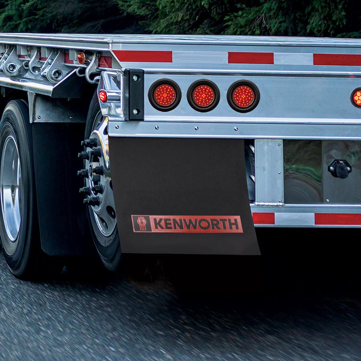 24" X 24" Black PROFLEX Mud Flap With Kenworth Logo