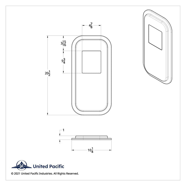 Peterbilt Stainless Steel Shift Plate Cover - Short Hood