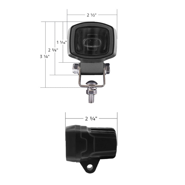 4 Red SMD LED Safety Light - Single Line Beam