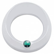 Signature Series Gauge Bezel With Visor & Crystal For 3-3/4" DIA Speed/Tachometer Gauge - Green Crystal