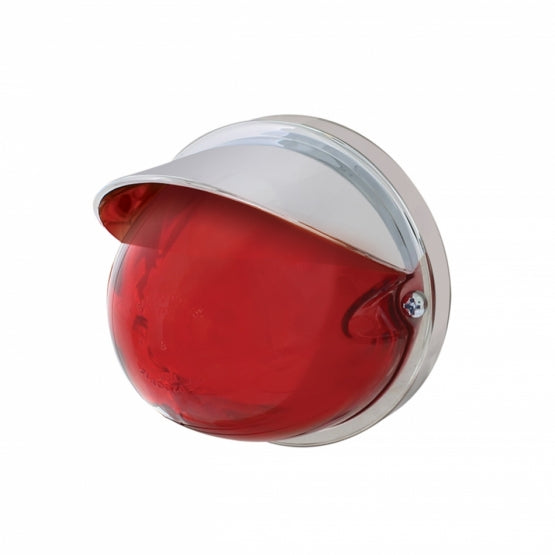 9 LED Dual Function GloLight Watermelon Flush Mount Kit With Visor - Red LED/Red Lens