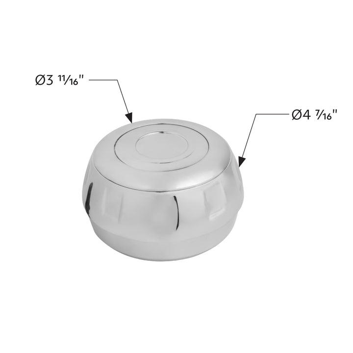 Chrome Steering Wheel Hub &amp; Horn Button Kit For 2000 or Older Navistar International