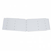 16" Stainless Gangster Style Drop Visor for 1995-2006 Kenworth W900 With Curved Windshield