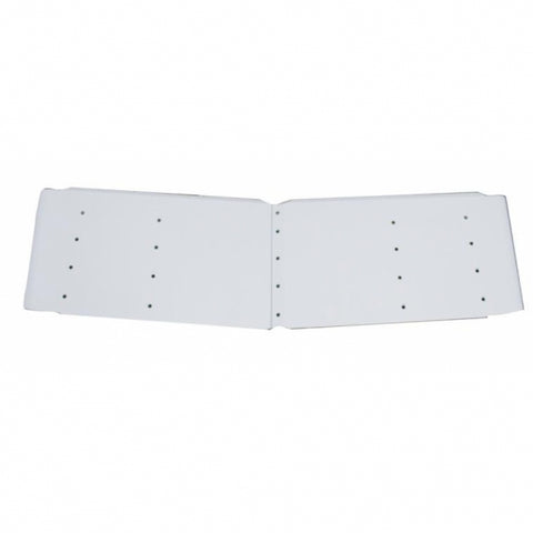 16" Stainless Gangster Style Drop Visor for 1995-2006 Kenworth W900 With Curved Windshield