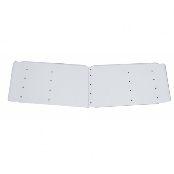 16" Stainless Gangster Style Drop Visor for 1995-2006 Kenworth W900 With Curved Windshield