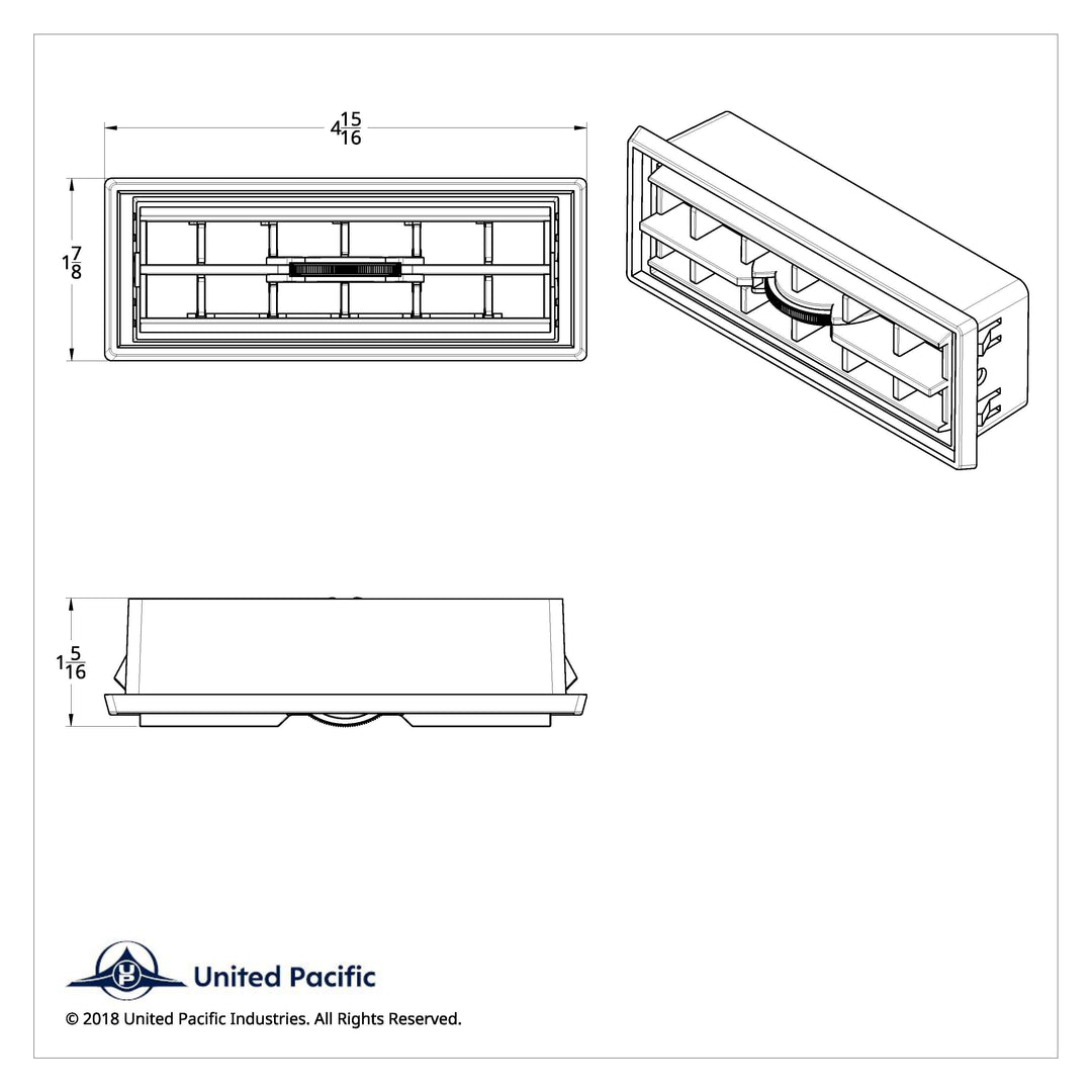 Chrome Plastic A/C &amp; Heater Vent For Western Star