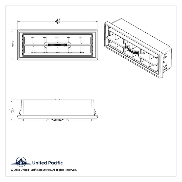 Chrome Plastic A/C &amp; Heater Vent For Western Star