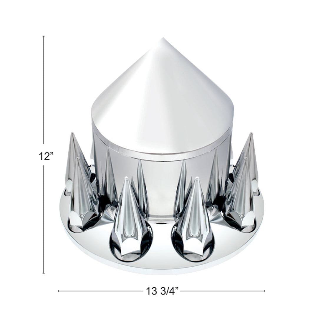 Spike Rear Axle Cover With 33mm Spike Thread-On Nut Covers - Chrome