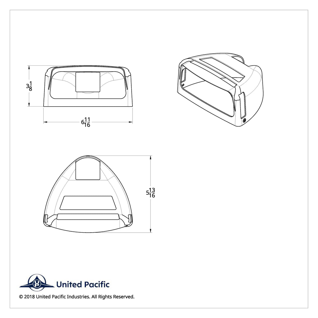 Turn Signal Cover With Double Side Windows &amp; Visor For 1987-2007 Peterbilt 379/378/357