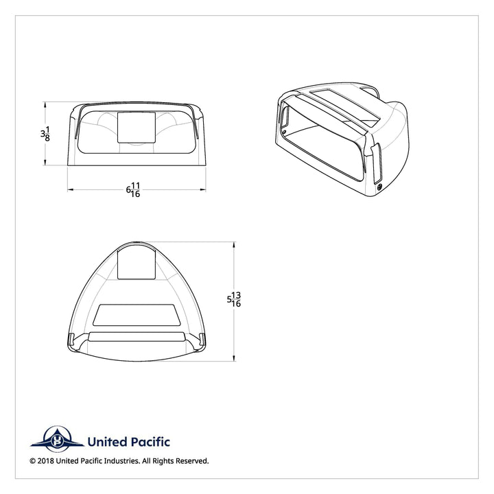 Turn Signal Cover With Double Side Windows &amp; Visor For 1987-2007 Peterbilt 379/378/357
