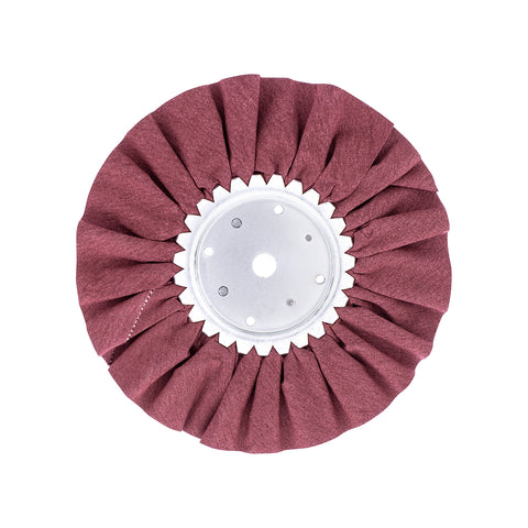 6" Red Treated Airway Buff - 5/8" & 1/2" Arbor