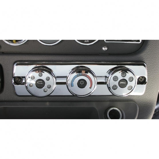 Chrome Plastic A/C Control Cover For 2008-2017 Freightliner Cascadia