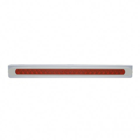 Stainless Light Bracket With 23 SMD LED 17-1/4" Light Bar & Bezel - Red LED/Red Lens