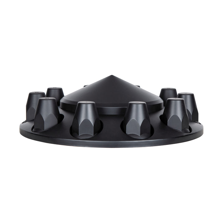 Pointed Front Axle Cover With 33mm Standard Thread-On Nut Covers - Matte Black