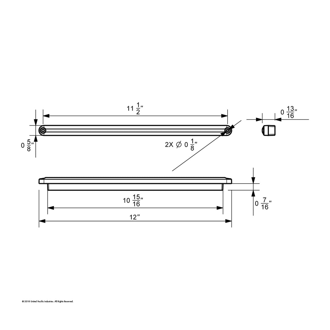 24 LED Dual Function 12" GloLight Bar (Turn Signal) - Amber LED &amp; Lens (Card)