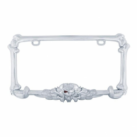 Pirate License Plate Frame - Chrome