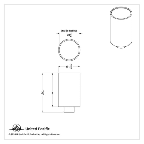"Trailer" 3" Air Valve Knob - Stainless Plaque With Cursive Script