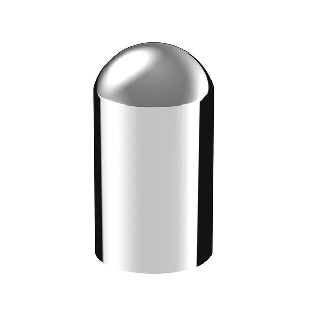 33mm X 3-3/4" Chrome Plastic Dome Nut Covers - Thread-On (60-Pack)