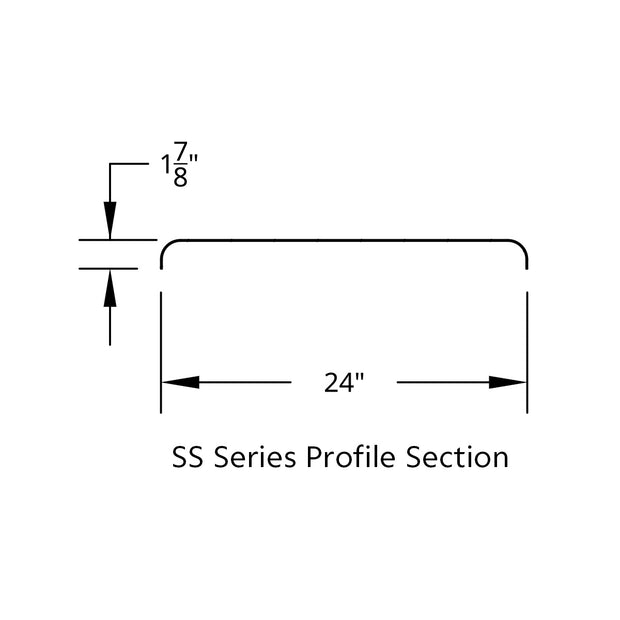 66" 430 Stainless Steel (16ga) Roll Formed Edge Smooth Half Fender - SS Series (Pair)