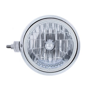 SS Guide 682-C Style Headlight Assembly W/Crystal Lens & 10 LEDs Position Light - L/H (Horizontal Mount)