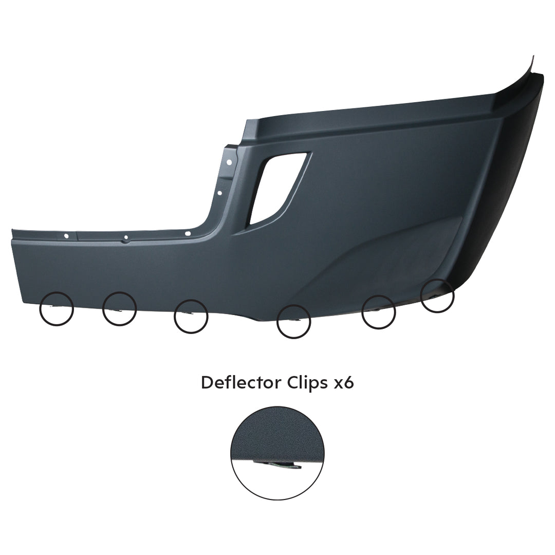 Bumper Cover Without Fog Light Opening &amp; With Deflector Holes For 2018-2024 FL Cascadia - Driver