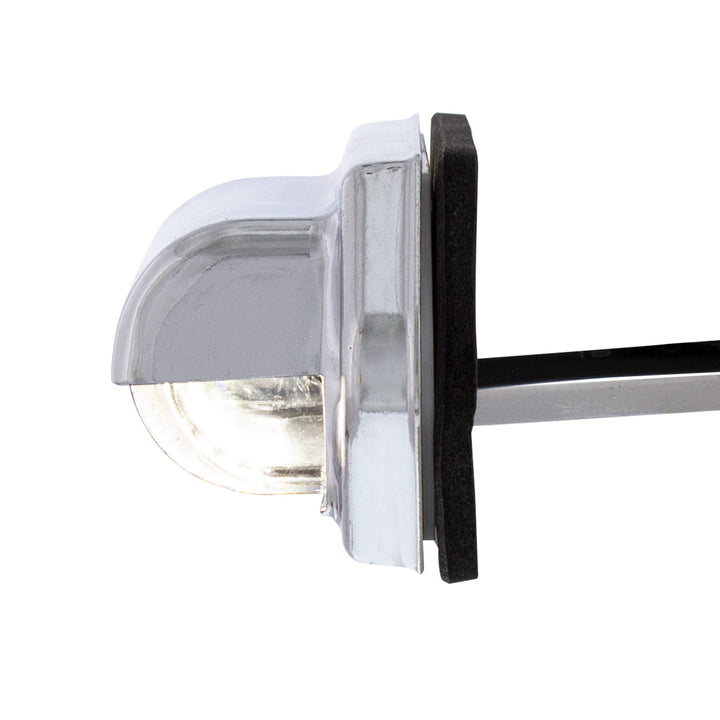 2 White LED Chrome License Plate Light/Utility Light - Competition Series