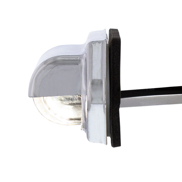 2 White LED Chrome License Plate Light/Utility Light - Competition Series
