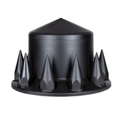 Pointed Axle Cover Combo Kit With 33mm Spike Thread-On Nut Covers & Nut Cover Tool - Matte Black