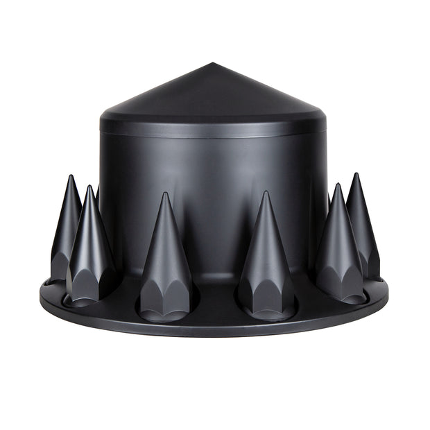 Pointed Axle Cover Combo Kit With 33mm Spike Thread-On Nut Covers & Nut Cover Tool - Matte Black