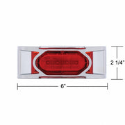 16 LED Reflector Light (Clearance/Marker) With Chrome Bezel - Red LED/Red Lens