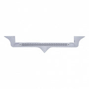 Chrome Hood Emblem Trim With 19 LED Reflector Light Bar For Kenworth - Amber LED/Clear Lens