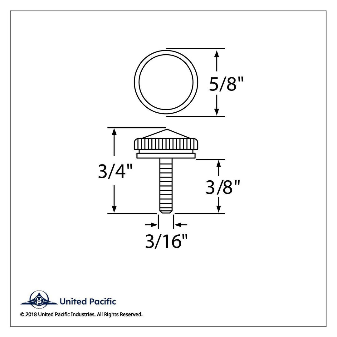 5mm CB Mounting Bolt With Clear Crystal (2-Pack)