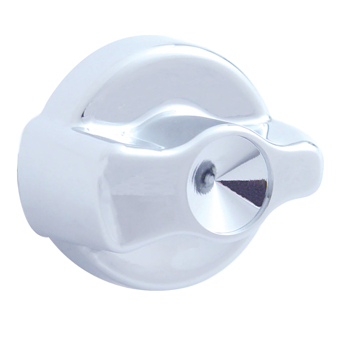 Chrome Plastic A/C Control Knob For Peterbilt - Indented